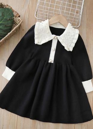 Плаття сукня тепла з комірцем