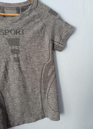 Спортивная майка для спорта одежда для тренировок серая футболка2 фото
