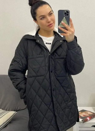 Женское легкое стеганое пальто деми 3 цвета  m; l; xl av4819-1870sве