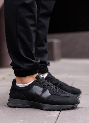 Р.37-40 кроссовки new balance 327 triple black nb094