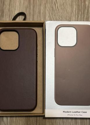 Кожаный чехол nomad horween leather, iphone 15 pro max