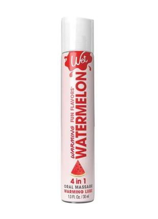 Лубрикант со вкусом арбуза wet watermelon с согревающим эффектом, 30 мл
