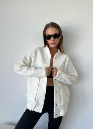 Бомбер жіночий хутро барашек