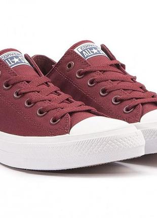 Кеды текстильные converse бордовые (35р.) 22,5см3 фото