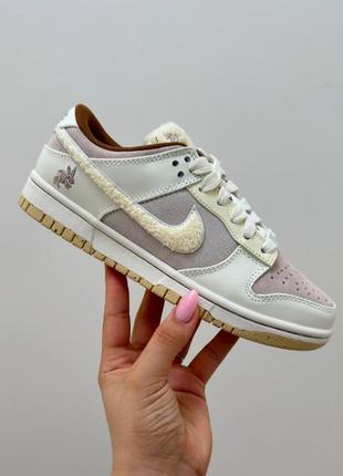 Кросівки nike sb dunk low retro rabbit fossil stone1 фото