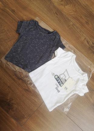 Новий набір бавовняних футболок на 0-3 місяці на новонародженого