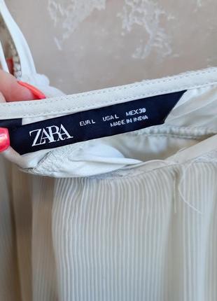 Zara шифоновое платье плиссе10 фото