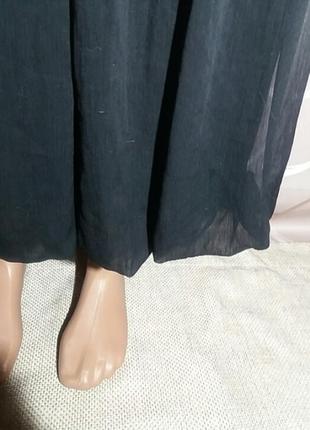 Трендовая юбка баллон длинная.фактурированный шифон черного цвета. производства францией4 фото