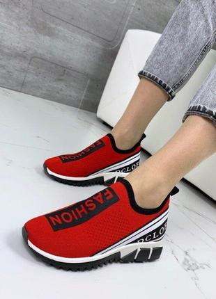 Стиляжные красные кроссовки fashion2 фото