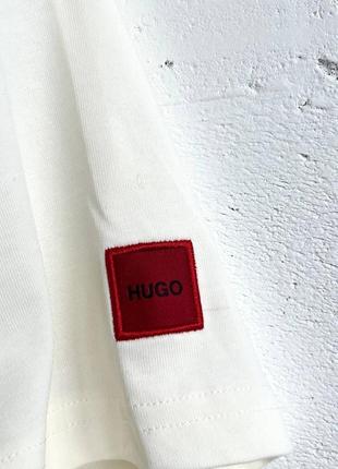 Мужская футболка хлопковая   hugo boss 100% cotton / хьюго босс летняя одежда7 фото
