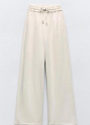 Джоггери штани zara wide leg 3199/306 з високою посадкою.