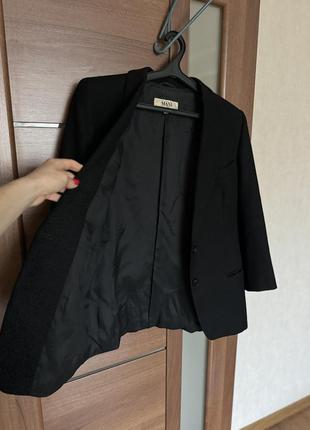 Трендовий чорний теплий вовняний італія стильний піджак блейзер жакет10 фото
