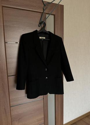 Трендовый черный теплый шерстяной италия стильный пиджак блейзер жакет8 фото
