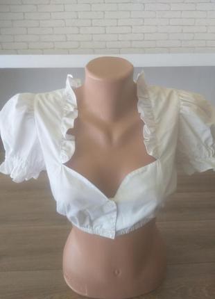 Топ девичий белый размер м