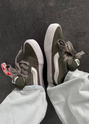 Кеды на платформе vans knu 
platform khaki premium7 фото