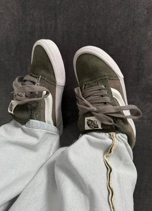 Кеды на платформе vans knu 
platform khaki premium8 фото