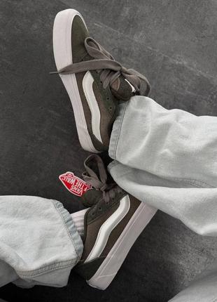 Кеды на платформе vans knu 
platform khaki premium5 фото