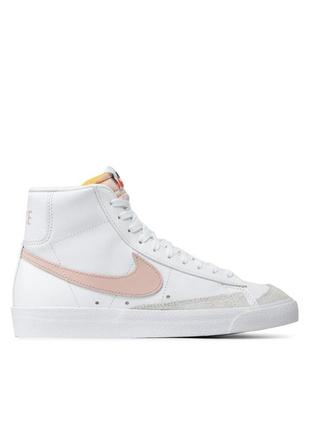 Кросівки чоловічі nike blazer mid 77 white/pink5 фото