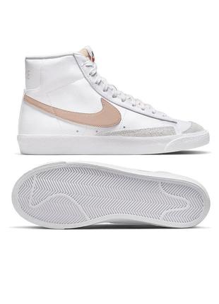 Кросівки чоловічі nike blazer mid 77 white/pink6 фото