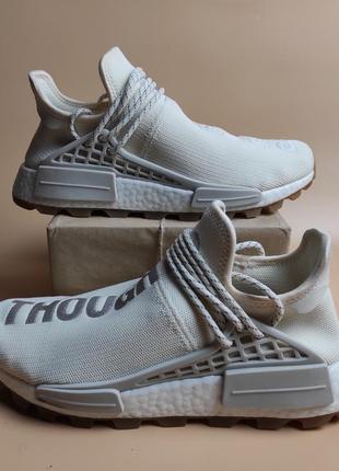 Кроссовки адидас adidas nmd hu trail pharrell cream white р.42 длина стельки 26,5 см.