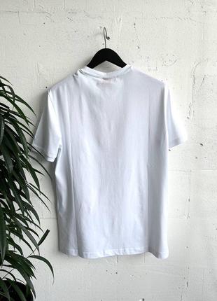 Чоловіча футболка бавовняна біла hugo boss 100% cotton / х'юго бос літній одяг5 фото