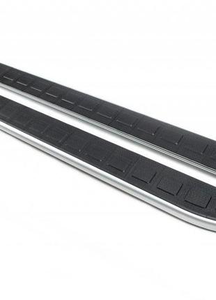 Боковые пороги fullmond (2 шт, алюм.) для fiat doblo i 2001-2005 гг