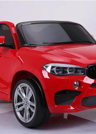 Электромобиль детский легковой двухместный лицензия 2 мотора по 60 w с пультом управления eva красный