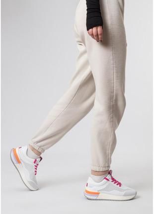 Кросовки женские белые кожаные с перфорацией 1083тz-a9 фото