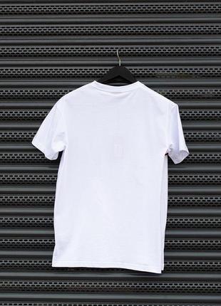 Чоловіча футболка бавовняна біла hugo boss 100% cotton / х'юго бос літній одяг2 фото