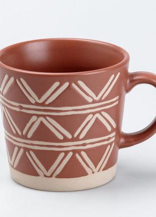 Чашка керамическая 350 мл для чая или кофе коричневая1 фото