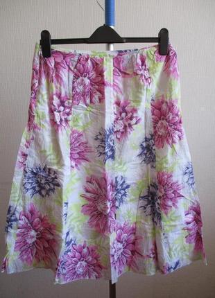 Нежная юбка с вышивкой в цветочный принт classic5 фото