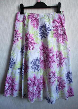 Нежная юбка с вышивкой в цветочный принт classic7 фото