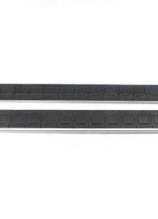Боковые пороги fullmond grey (2 шт, алюм) для volkswagen amarok 2010-2022 гг