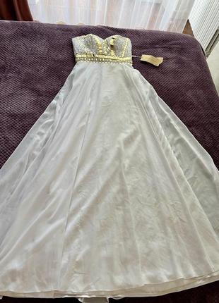 Корсетна біла весільна сукня для фотосесії ньюанс6 фото