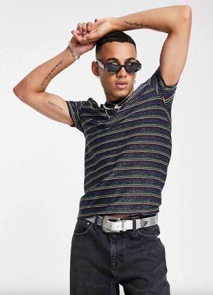 Неординарная футболка с люрексом asos design