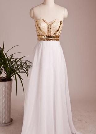 Корсетна біла весільна сукня для фотосесії ньюанс9 фото