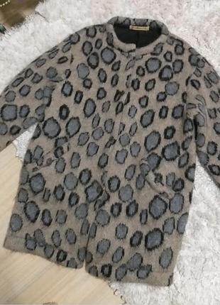 Люкс итальялия кардиган пальто на кнопках альпака + кид oxep maison olga p. м-л