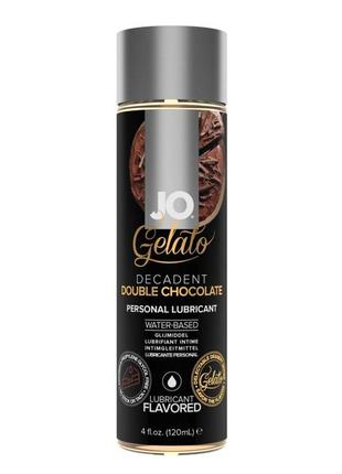 Смазка на водной основе system jo gelato double chocolate (120 мл) без сахара, парабенов и гликоля