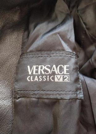 Versace 🇮🇹 итальялия винтаж шикарный кожаный пиджак4 фото