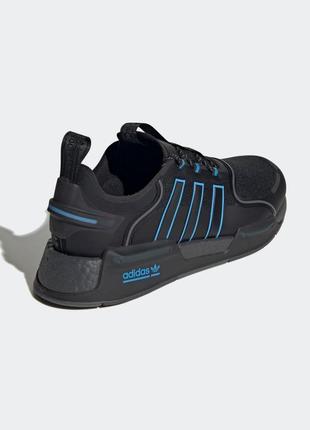 Кросівки чоловічі adidas nmd v3 boost black blue3 фото