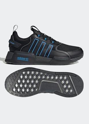 Кросівки чоловічі adidas nmd v3 boost black blue1 фото