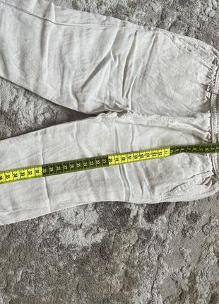 Біллі лляні штани zara світлі літні штани 12 18 місяців2 фото