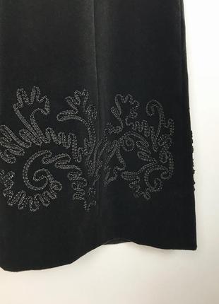 Вінтажна чорна оксамитова сукня laura ashley з вишивкою стрічкою вінтаж6 фото