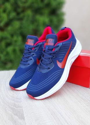 Nike zoom pegasus сині з червоним7 фото