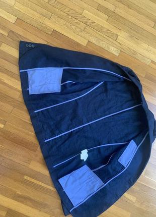 Чоловічий темно-синій лляний піджак 48p. oodji france5 фото