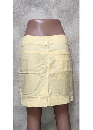 Фирменная юбка юбка классическая стильная офисная деловая повседневная котоновая джинсовая2 фото