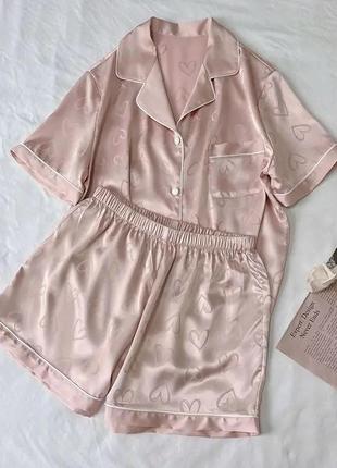 Женская пижама victoria 2в1 розовый