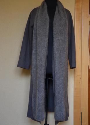 Шерстяное пальто кардиган zara