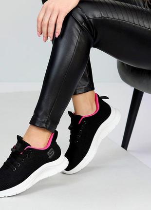 Женские текстильные кроссовки для занятий спортом скетчерс