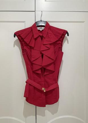 Червона блуза elisabetta franchi, розмір 42, італія, оригінал